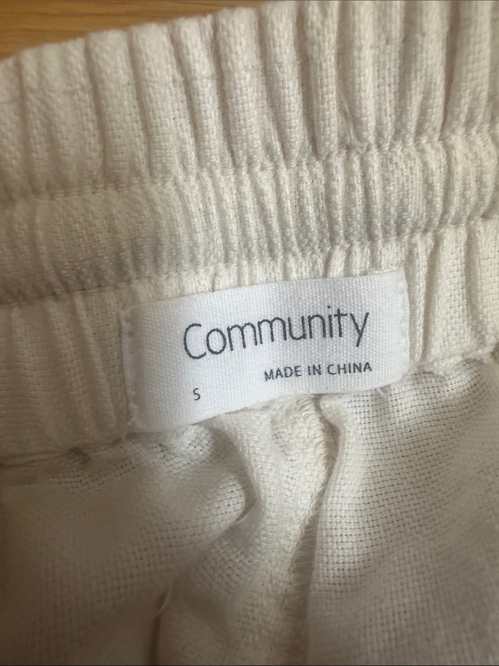 COMMUNITY Drawstring Pants in White - Size Small - Picture 2 of 8